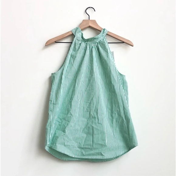 New J x J.Crew Printed Tie-Neck Poplin Top cotton Stripe ivory Kelly blouse bow - Picture 4 of 10